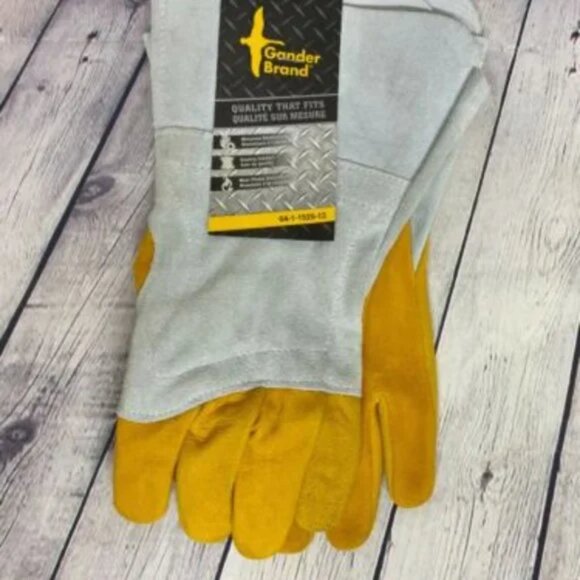 New Welding Gloves Gander Deer Skin 64-1-1525 Left Hand Patch Gold BDG - Picture 8 of 8